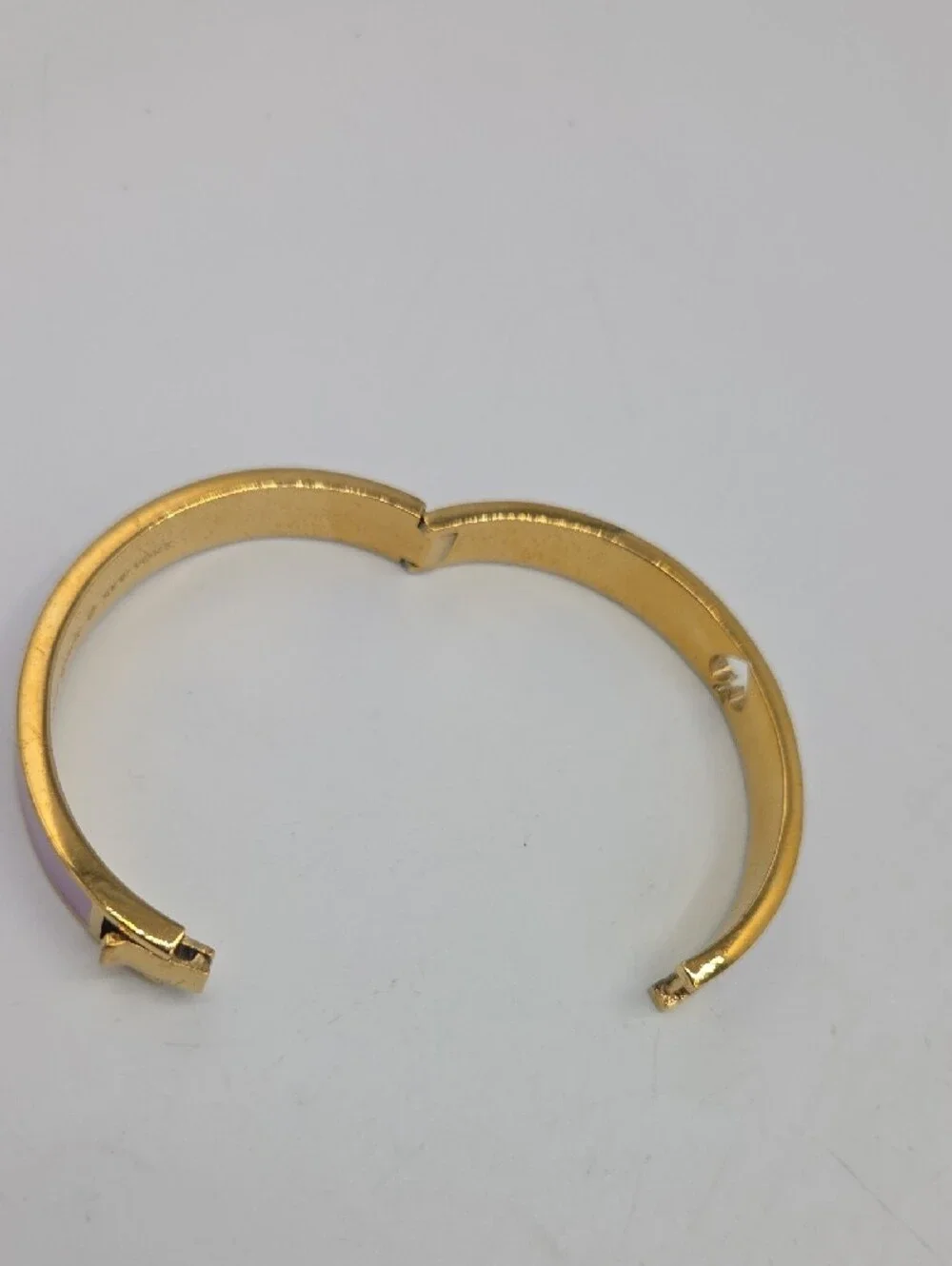 kate spade Lavender Enamel Gold-Tone Spade Cutout Bracelet